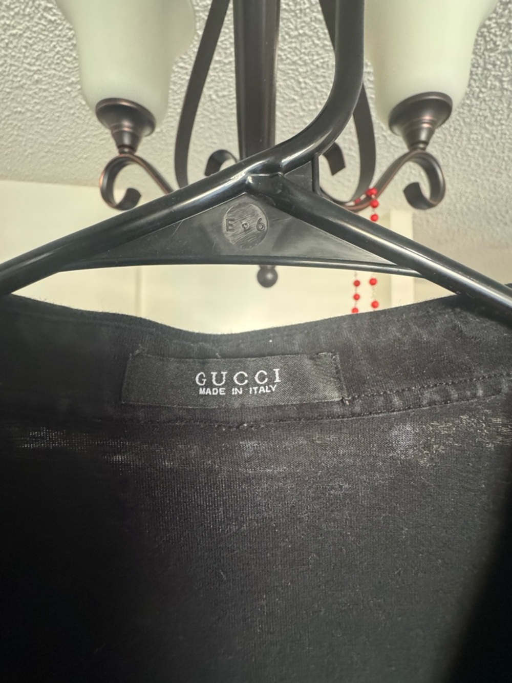 Gucci Black Polo with Red and Green Hem Stripes - Picture 3 of 5